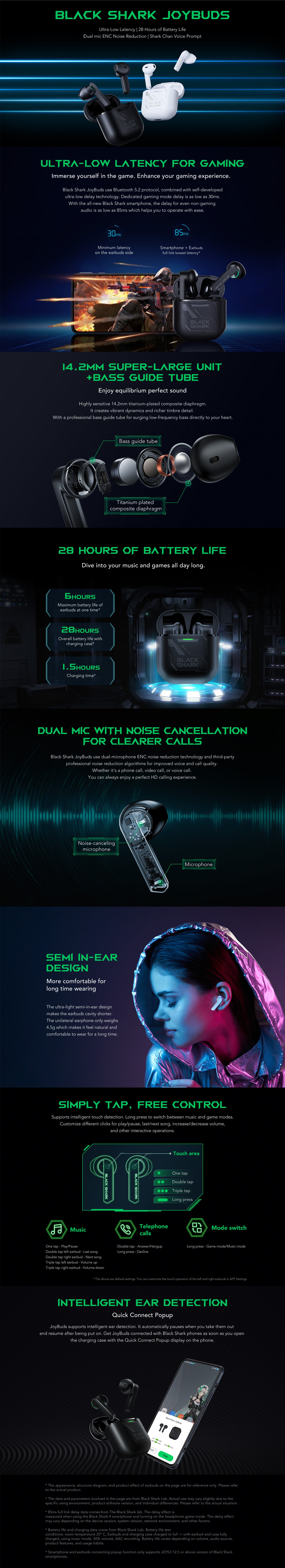Black Shark JoyBuds TWS earphones